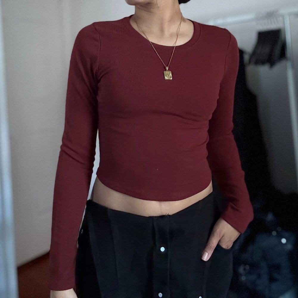 Bozzolo Long Sleeve Crop Top